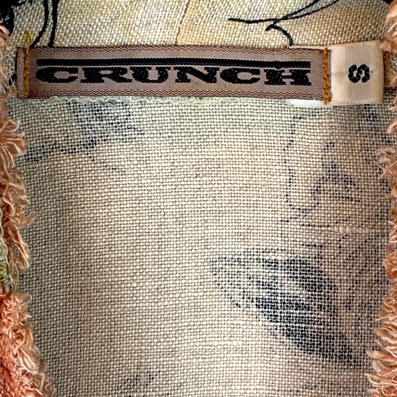 Vintage 90s Crunch Patchwork Linen Vest with Fringe Detail - Picture 7 of 8